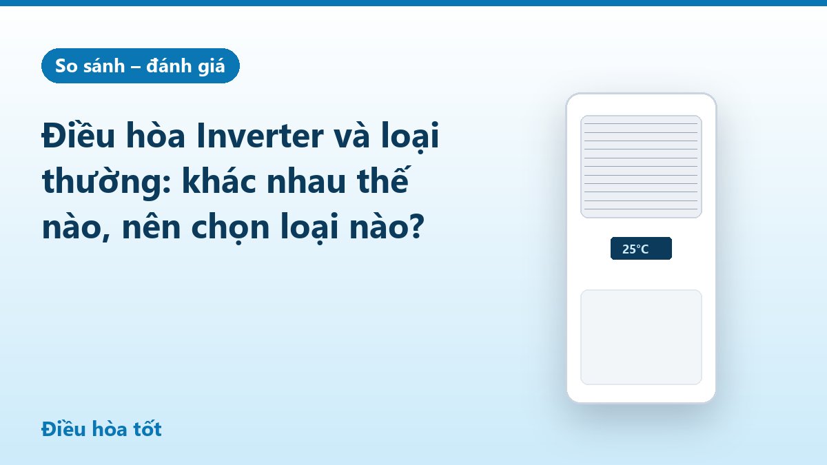 Điều hòa Inverter và loại thường: khác nhau thế nào, nên chọn loại nào?