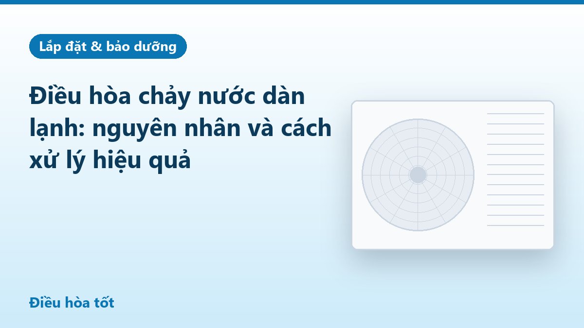 Điều hòa chảy nước dàn lạnh: nguyên nhân và cách xử lý hiệu quả