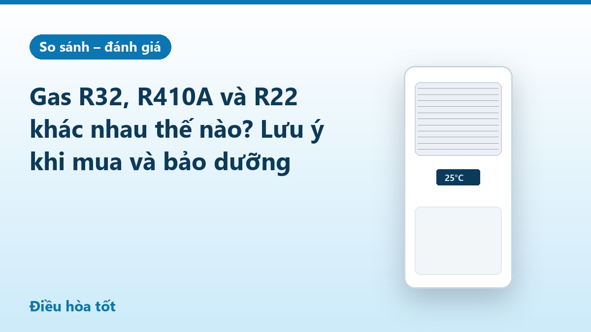 Gas R32, R410A và R22 khác nhau thế nào? Lưu ý khi mua và bảo dưỡng