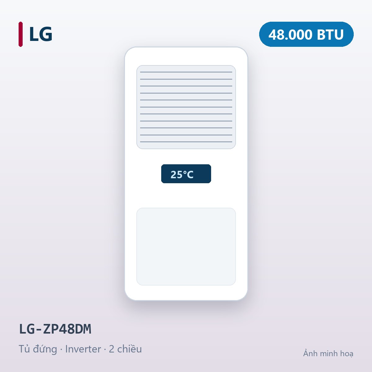 Điều hòa tủ đứng LG Inverter 48.000BTU 2 chiều LG-ZP48DM – ảnh minh hoạ sản phẩm