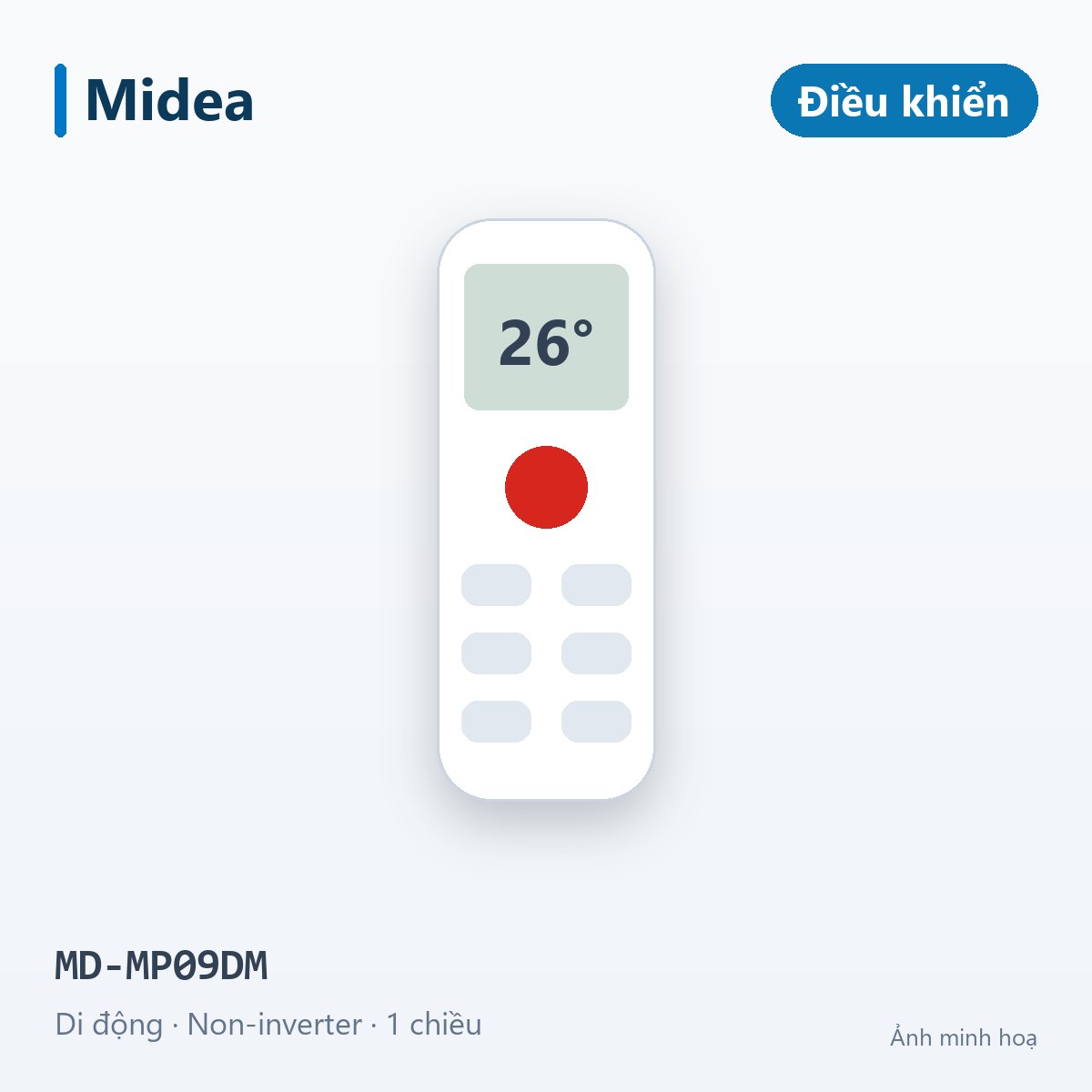 Điều hòa di động Midea 9.000BTU 1 chiều MD-MP09DM – ảnh minh hoạ dàn nóng/phụ kiện