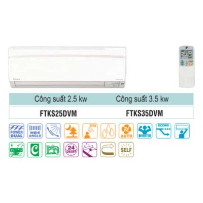 Dàn lạnh điều hòa multi treo tường Daikin Inverter 12.000 BTU FTKS35DVM