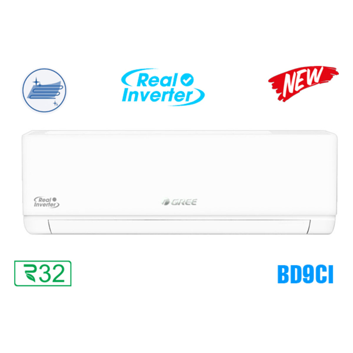 Điều hòa Gree Inverter 9.000 BTU 1 chiều BD9CI