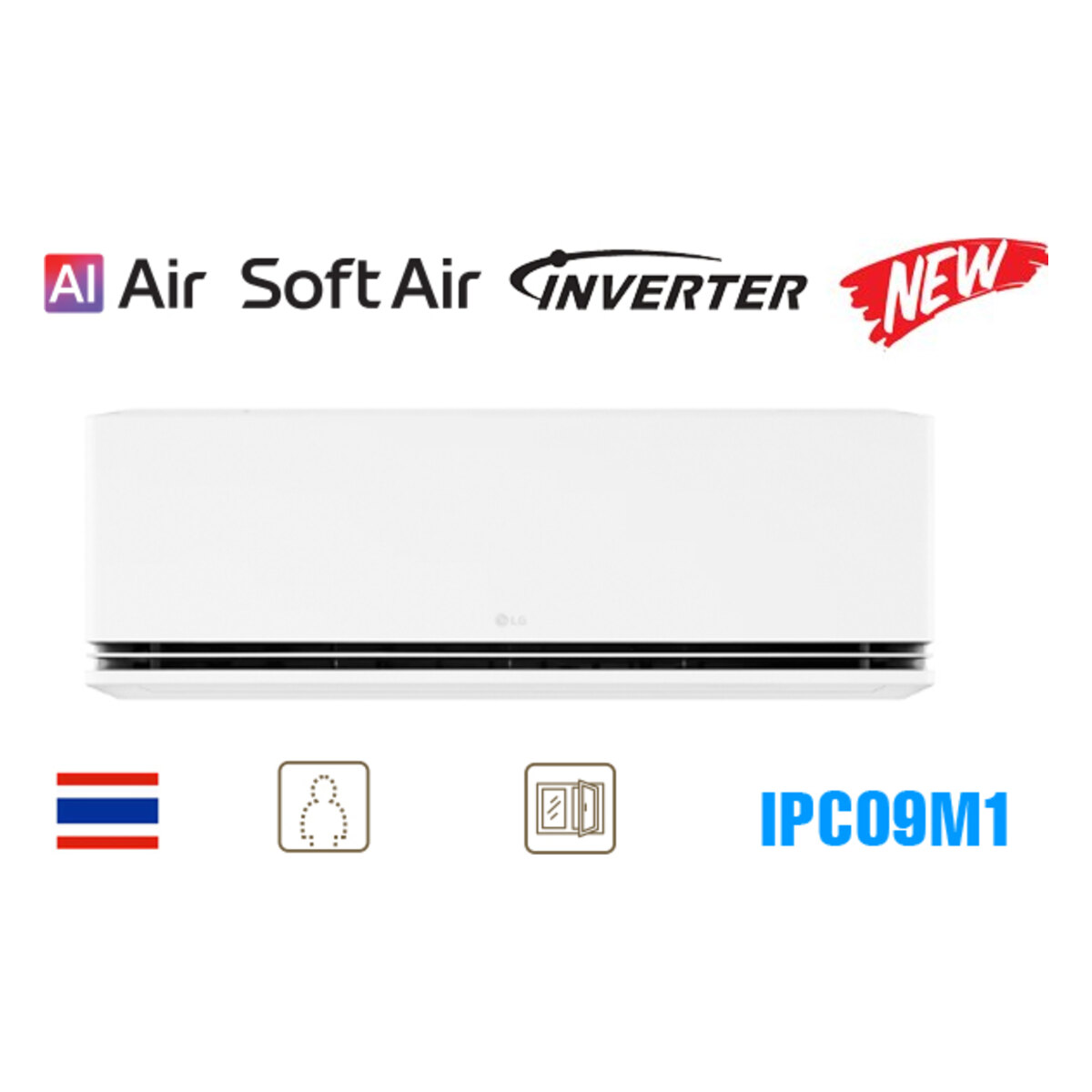 Điều hòa LG Inverter 9.000 BTU 1 chiều IPC09M1