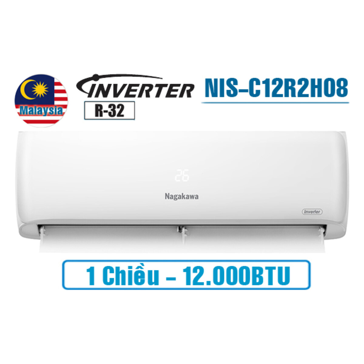 Điều hòa Nagakawa Inverter 12.000 BTU 1 chiều NIS-C12R2T29 – ảnh 2