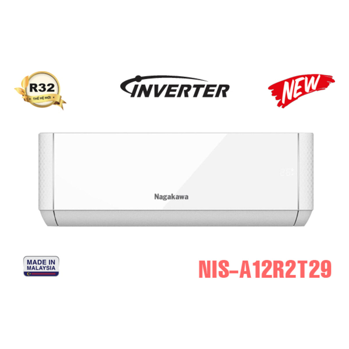 Điều hòa Nagakawa Inverter 12.000 BTU 2 chiều NIS-A12R2T29
