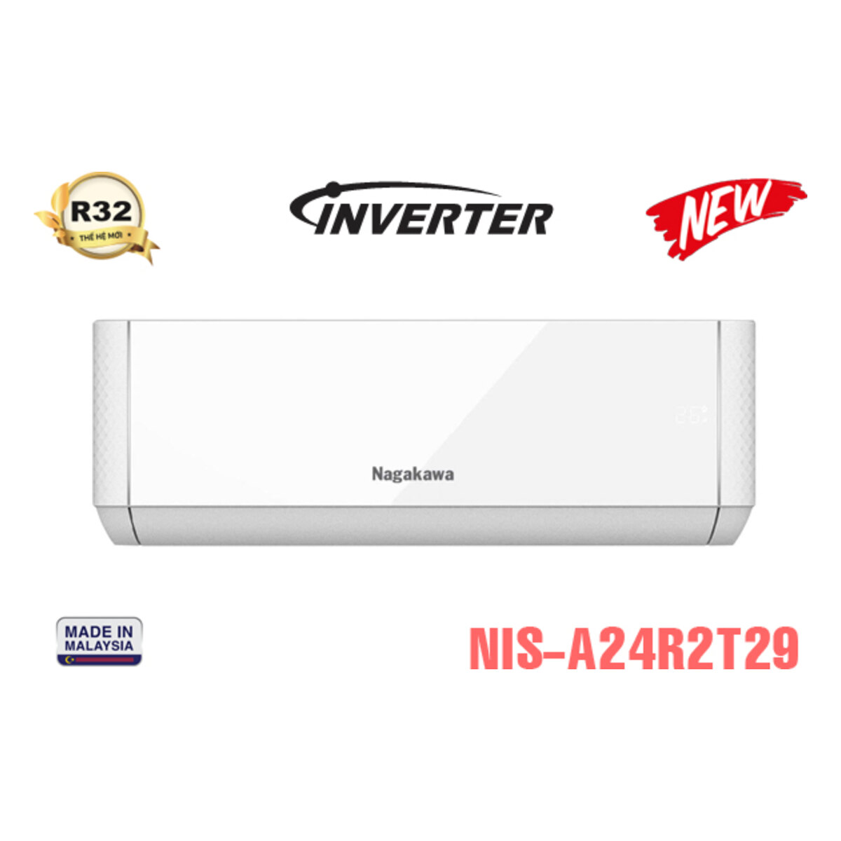 Điều hòa Nagakawa Inverter 24.000 BTU 2 chiều NIS-A24R2T29