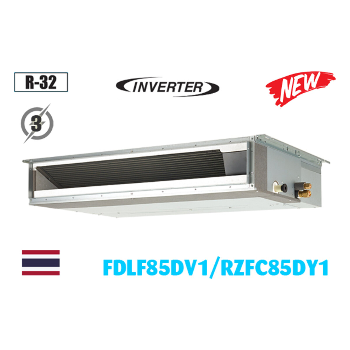 Điều hòa nối ống gió Daikin Inverter 29.000 BTU 1 chiều FDLF85DV1/RZFC85EY1