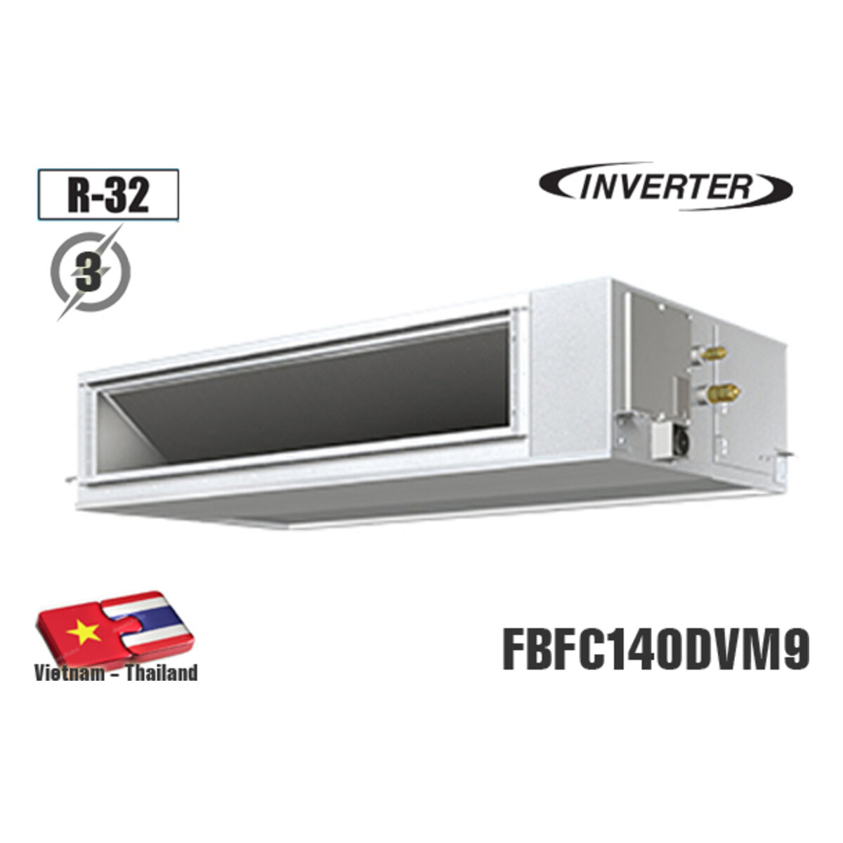 Điều hòa nối ống gió Daikin Inverter 48.000 BTU 1 chiều FBFC140DVM9/RZFC140EY1