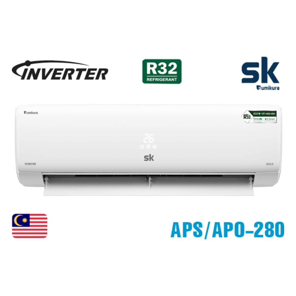 Điều hòa Sumikura Inverter 24.000 BTU 1 chiều APS/APO-280TOKYO – ảnh 2